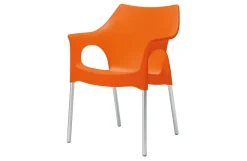 Set van 6 - Scab Ola stapelbare kunststof tuinstoel - Oranje