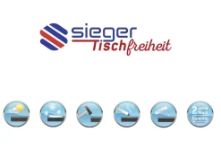 Sieger Boulevard klaptafel 100 cm rond - Antraciet