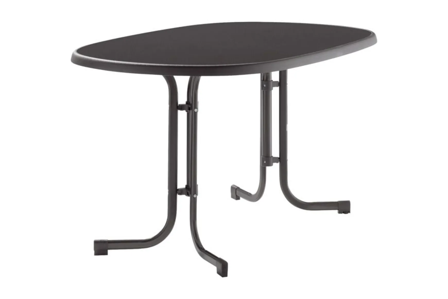 Sieger Boulevard ovale klaptafel 90x140 cm. - Antraciet