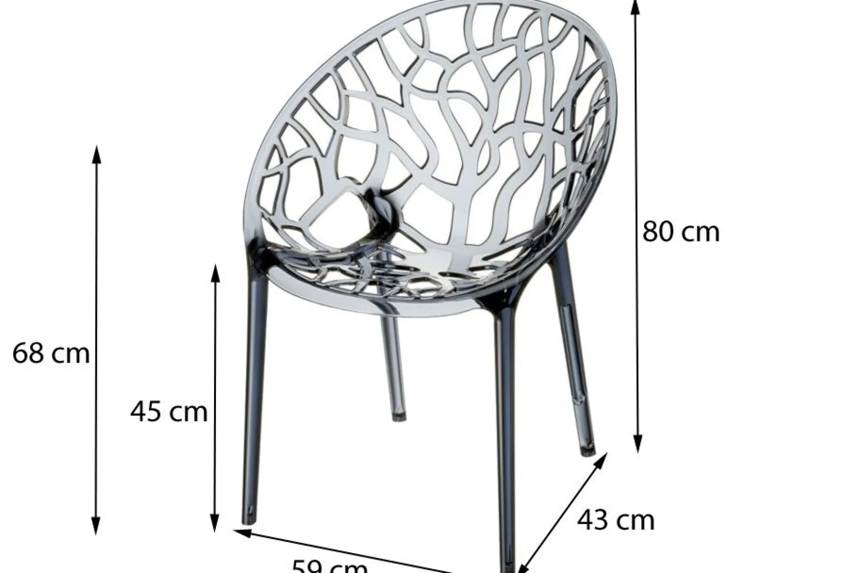 Siesta Crystal stapelbare stoel - Transparant