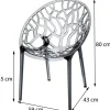 Siesta Crystal stapelbare stoel - Black transparant
