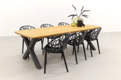 Siesta Crystal stapelbare stoel - Black transparant