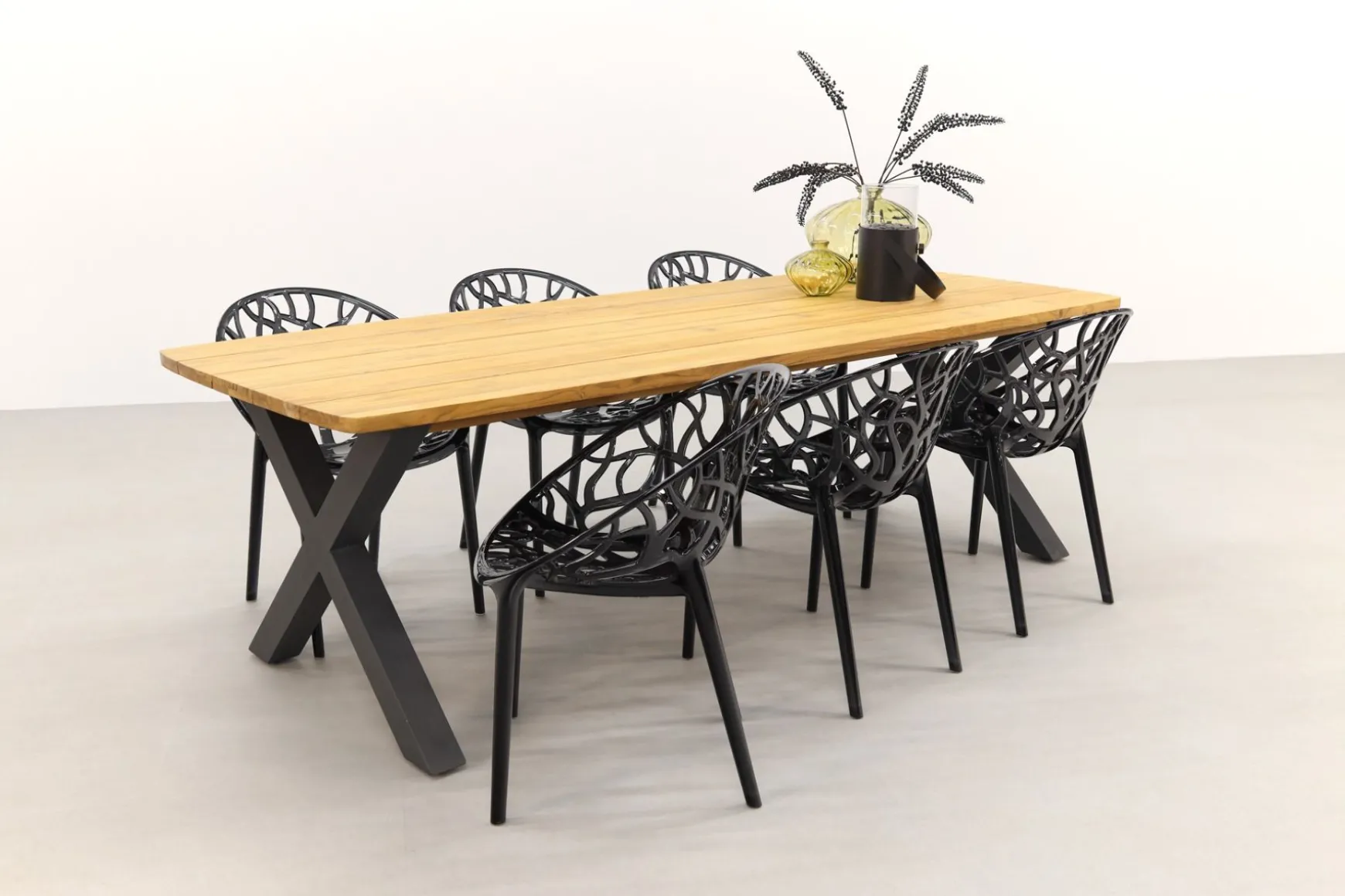 Siesta Crystal stapelbare stoel - Black transparant
