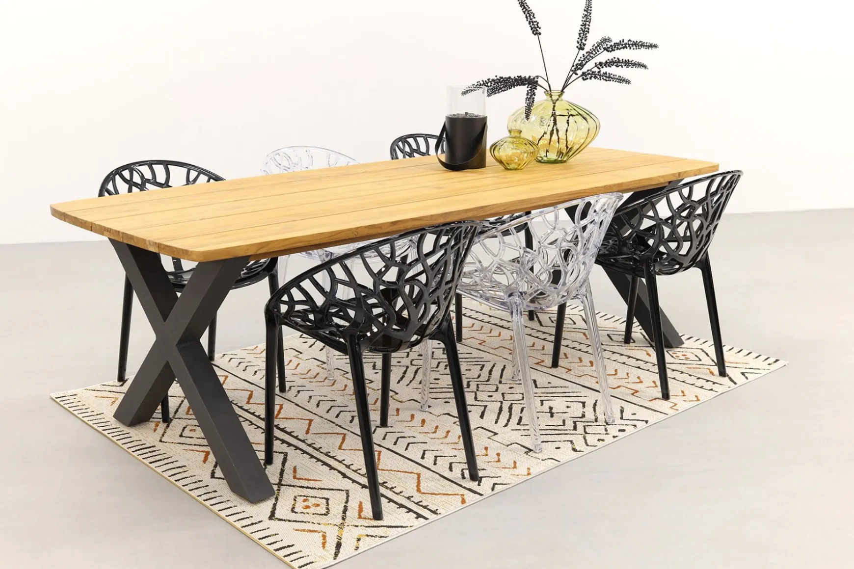 Siesta Crystal stapelbare stoel - Black transparant