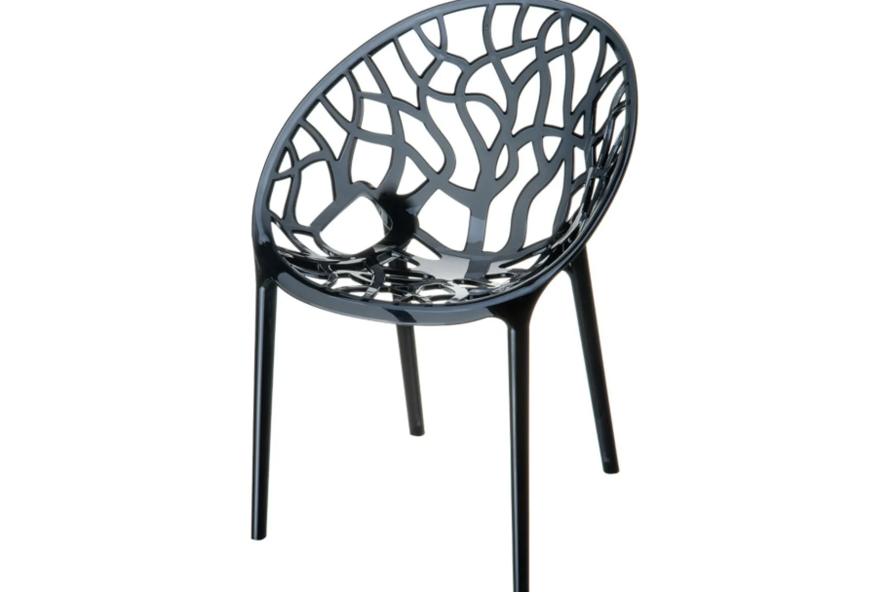 Siesta Crystal stapelbare stoel - Black transparant