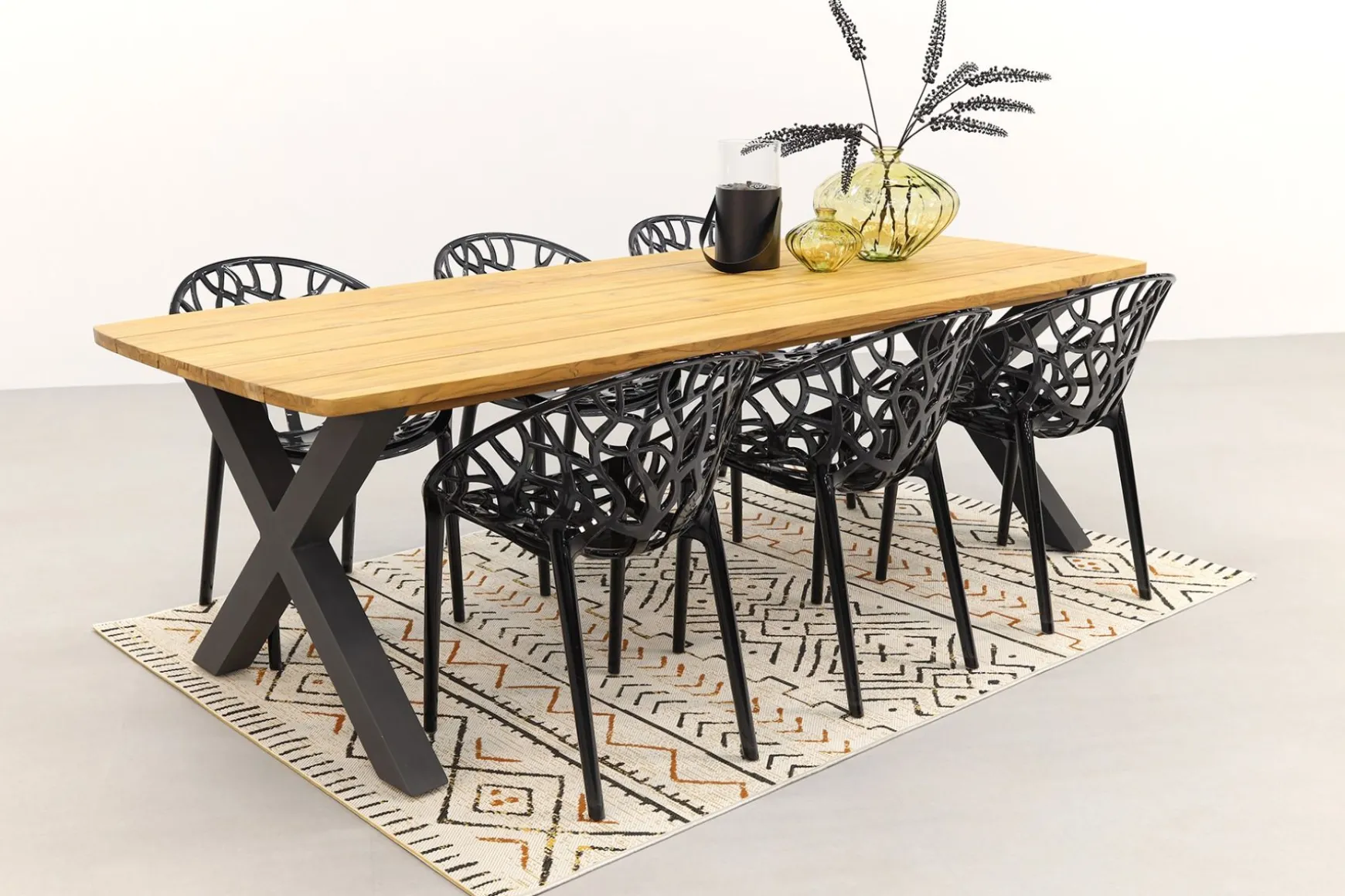 Siesta Crystal stapelbare stoel - Black transparant