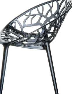 Siesta Crystal stapelbare stoel - Black transparant