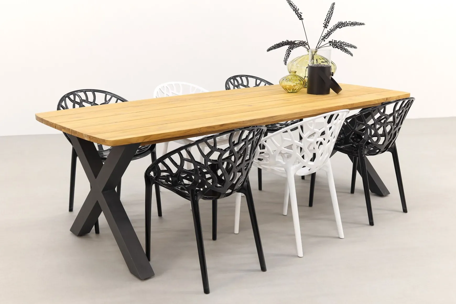 Siesta Crystal stapelbare stoel - Black transparant