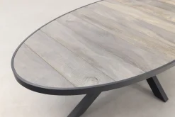 Silva tuintafel houtlook/keramiek - Ovaal - 240x115 cm.