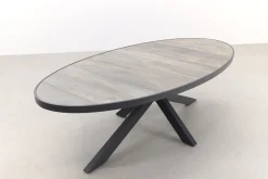 Silva tuintafel houtlook/keramiek - Ovaal - 240x115 cm.