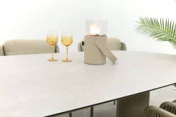 4SO Bernini/Denia 8-persoons organische tuinset 290x110 cm. - Latte