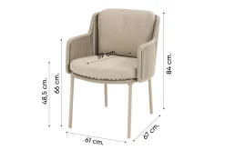 4SO Bernini/Emma bistroset (3-dlg) - Latte