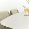 4SO Bernini/Manolo Deens ovale 4-persoons tuinset 180x95 cm. - Latte
