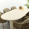 4SO Biarritz/Hampton 6-persoons ovale dining tuinset 240x105 cm. - Amber/Mortex