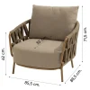 4SO Biarritz stoel-bank loungeset - Amber