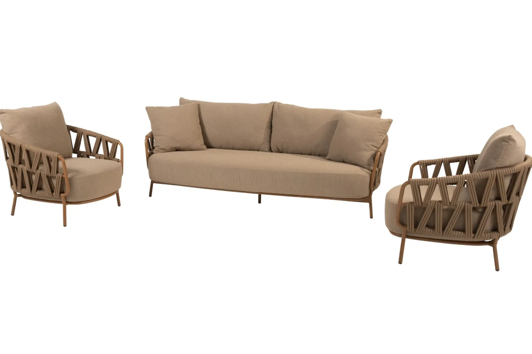 4SO Biarritz stoel-bank loungeset - Amber