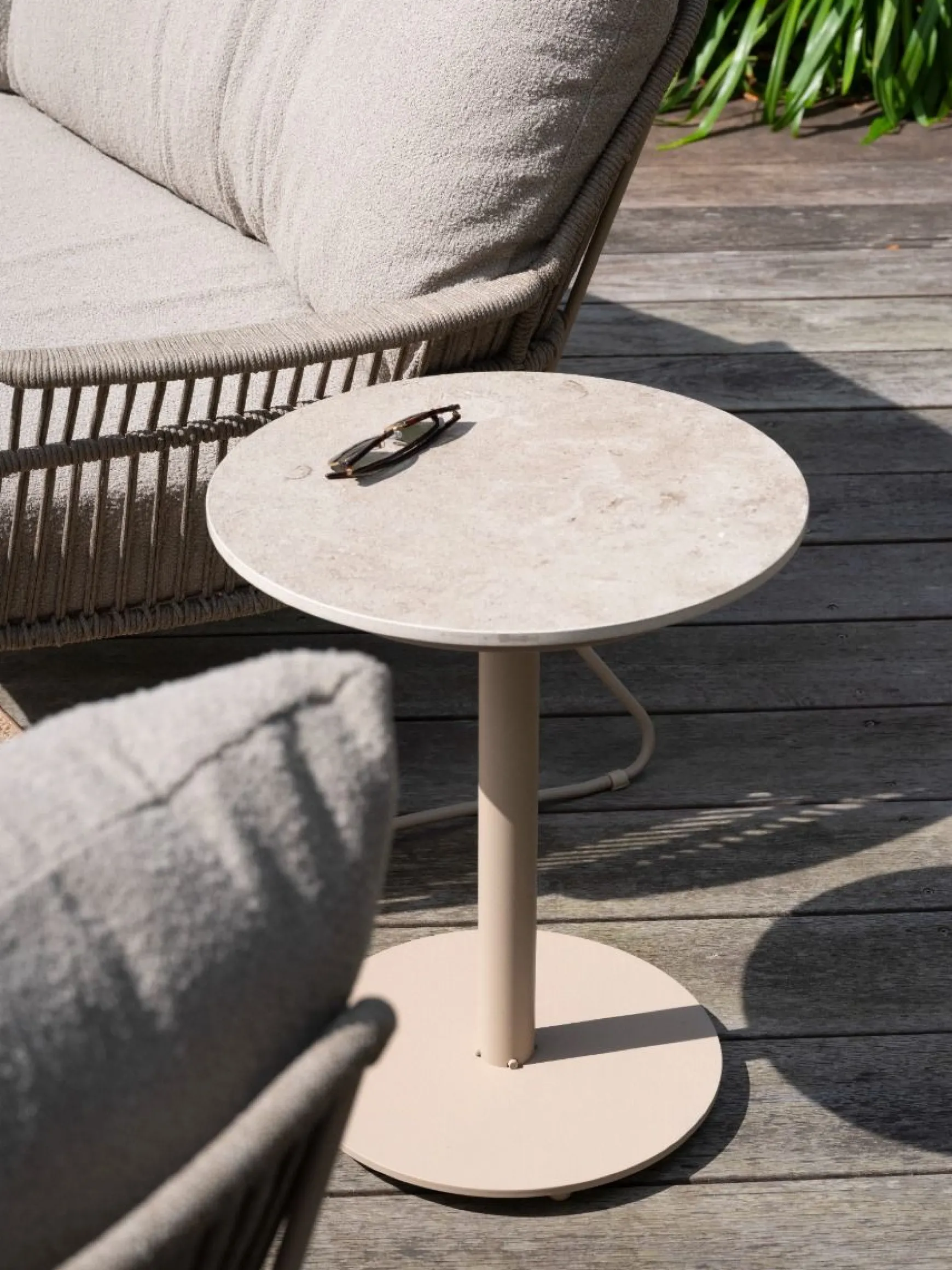 4SO Boaz koffietafel Ø45 cm. - Latte