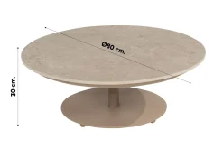 4SO Boaz koffietafel Ø80 cm. - Latte