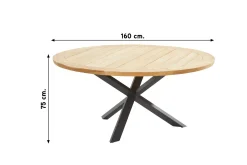 4SO Calpi/Prado 160 cm. ronde tuinset - 7-delig
