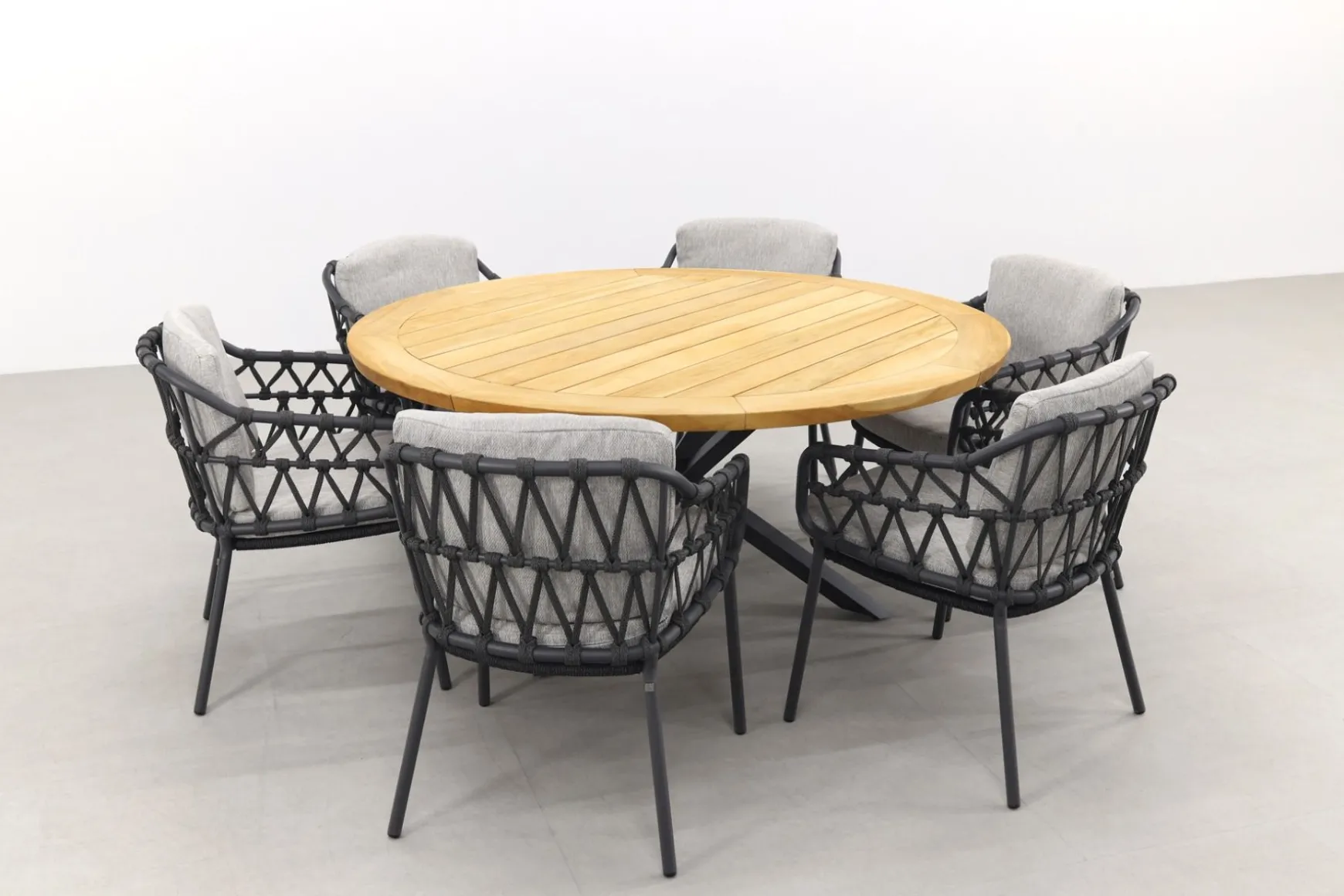 4SO Calpi/Prado 160 cm. ronde tuinset - 7-delig