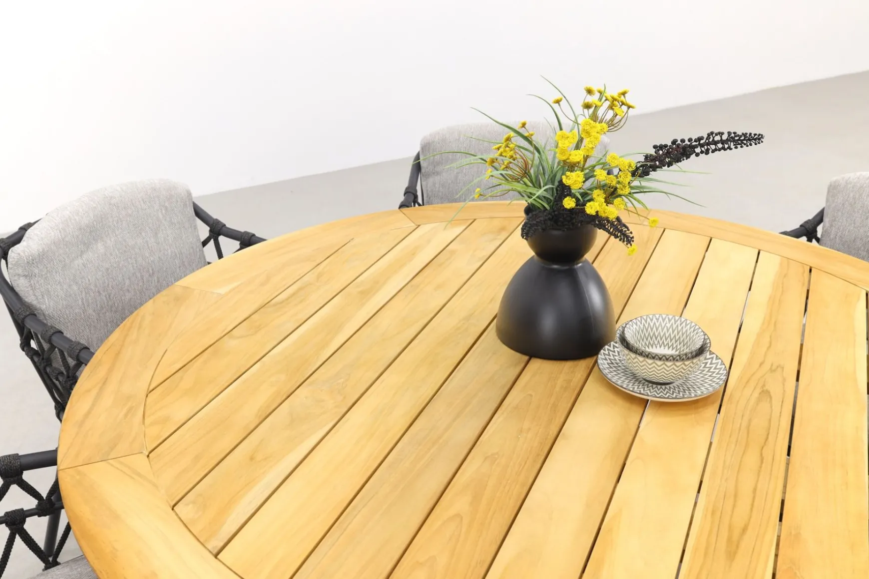 4SO Calpi/Prado 160 cm. ronde tuinset - 7-delig
