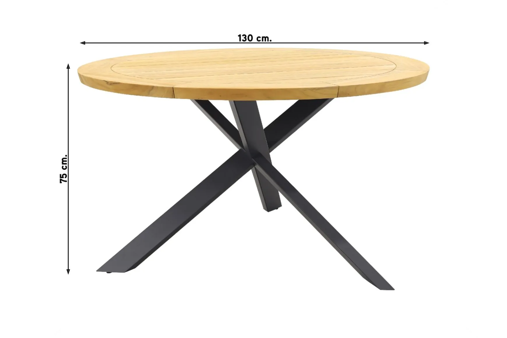 4SO Calpi/Prado 130 cm. ronde tuinset - 5-delig