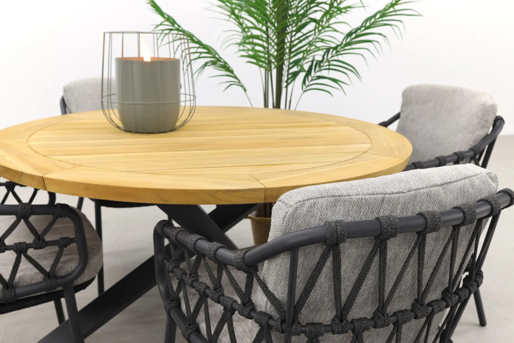4SO Calpi/Prado 130 cm. ronde tuinset - 5-delig
