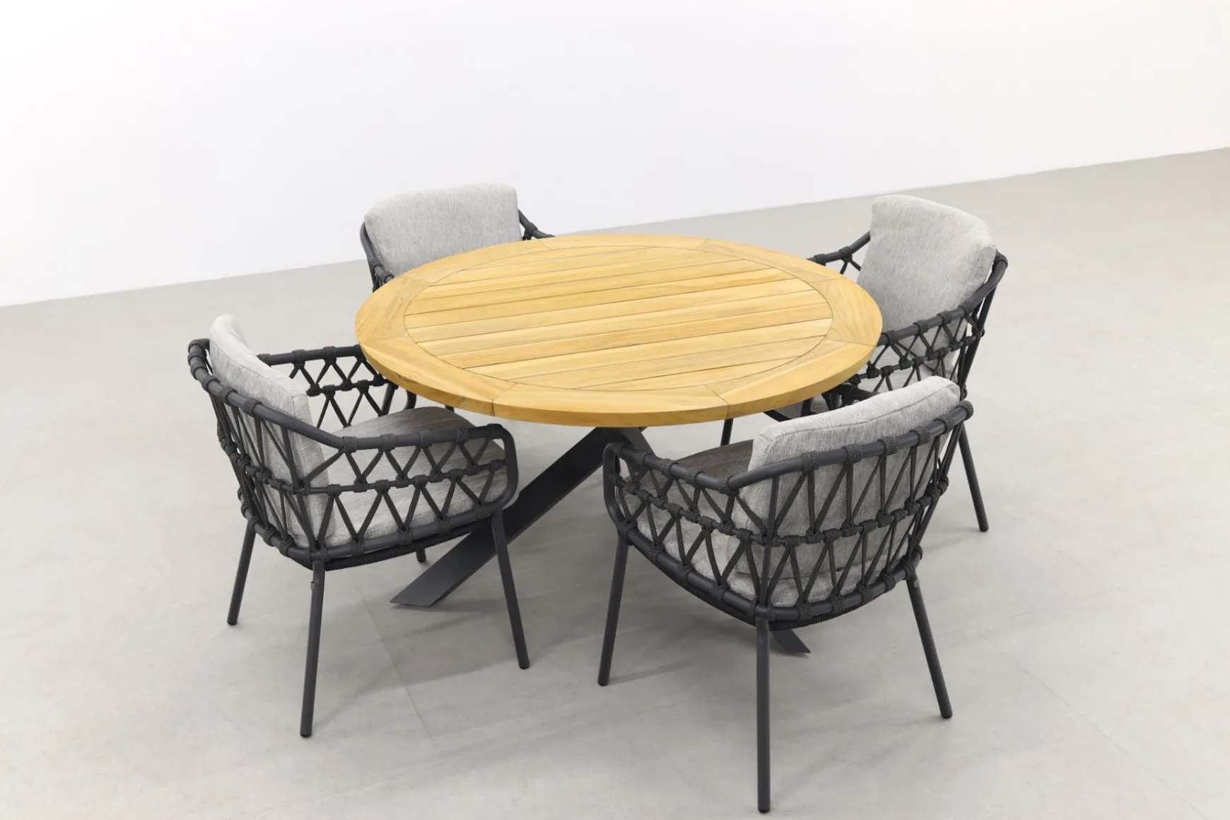 4SO Calpi/Prado 130 cm. ronde tuinset - 5-delig