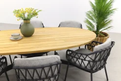 4SO Calpi/Prado Ellips 240x115 cm. - Ovale tuinset - 7-delig
