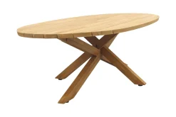 4SO Calpi/Prado low dining tuinset 240x115 cm. (7-delig) - Antraciet/Teak