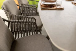 4SO Capalbio/Prado Deens ovale 6-persoons tuinset 240x105 cm. - Terre