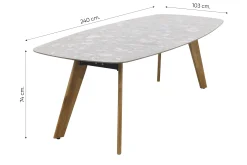 4SO Como/Montana 6-persoons tuinset Deens ovaal - SHOWMODEL DUIVEN