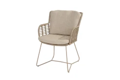 4SO Fabrice/Prado Deens ovale 6-persoons tuinset 240x105 cm. - Latte
