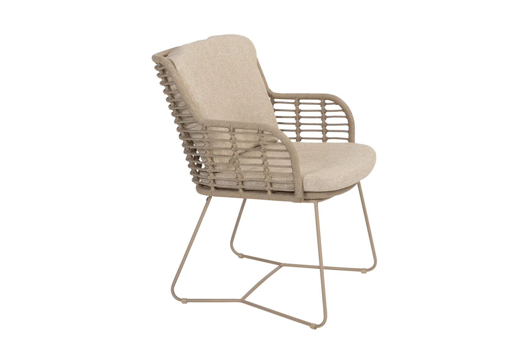 4SO Fabrice/Prado Deens ovale 6-persoons tuinset 240x105 cm. - Latte