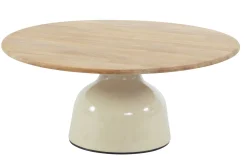 4SO June koffietafel Ø80 cm. - Teak/Cream