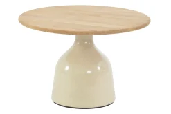 4SO June koffietafel Ø60 cm. - Teak/Cream