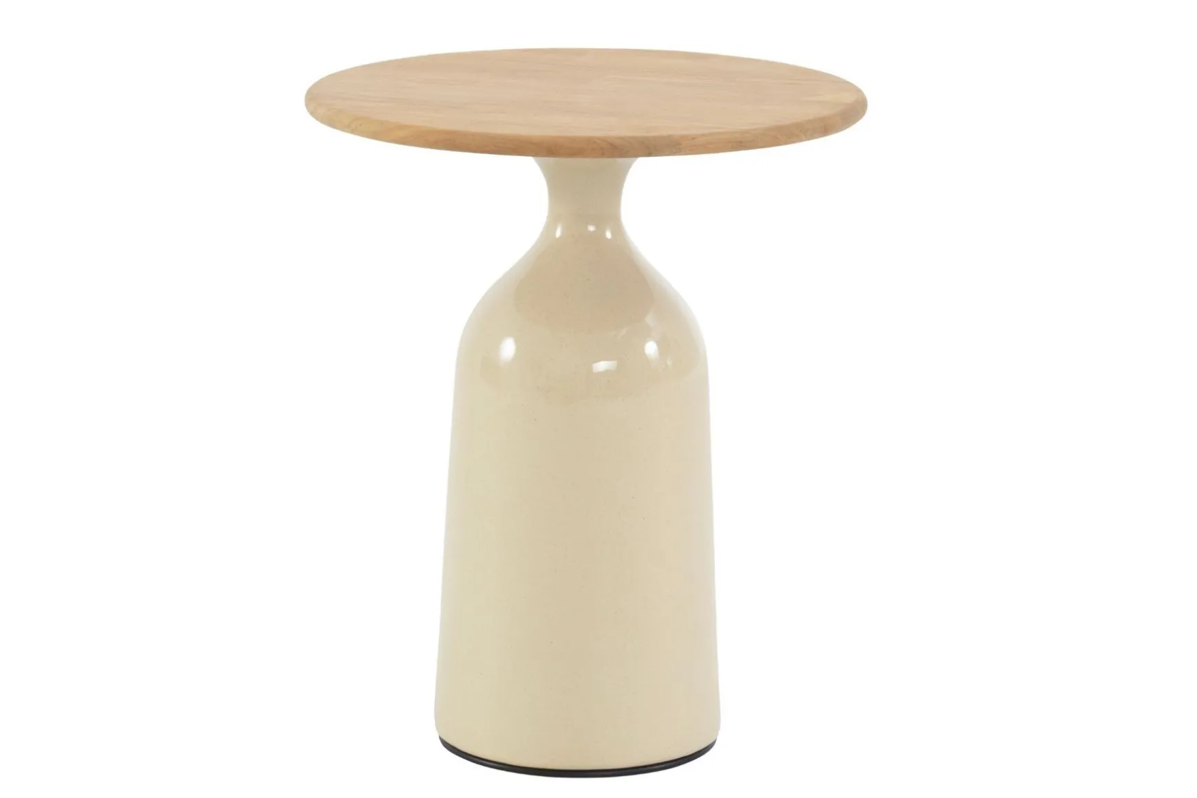 4SO June koffietafel Ø45 cm. - Teak/Cream