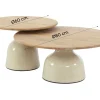 4SO June koffietafel set (2-delig) - Teak/Cream