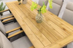Solaro/Keltex verstelbare tuinset 265x101 cm. (7-delig) - Teak/Zand