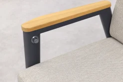 Solaro/Keltex verstelbare tuinset 265x101 cm. (7-delig) - Teak/Zand