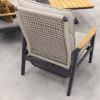 Solaro/Medina up&down verstelbare (5-persoons) stoel-bank loungeset - Zand / Teak