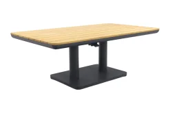 Solaro/Medina up&down verstelbare (5-persoons) stoel-bank loungeset - Zand / Teak