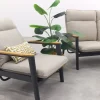 Solaro/Medina verstelbare (4-persoons) stoel-bank loungeset - Zand / Teak