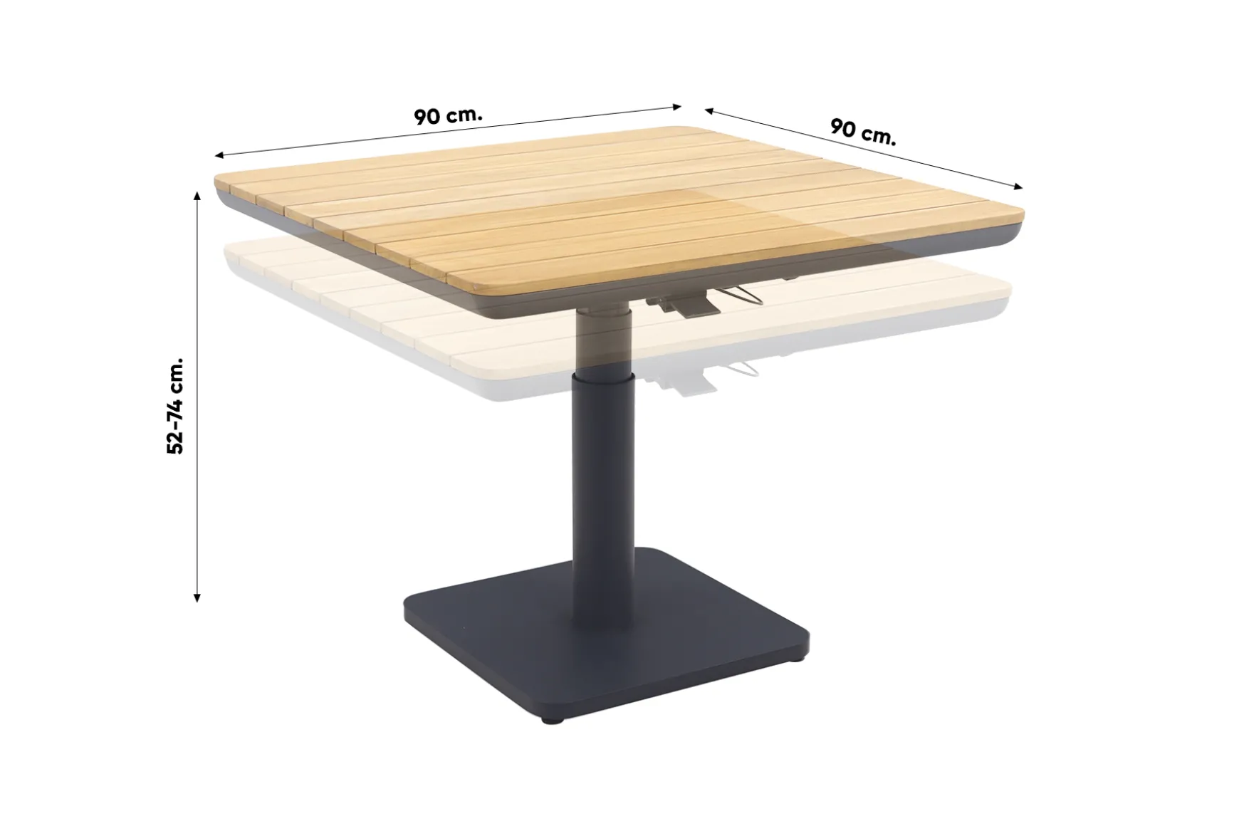 Solaro/Medina verstelbare (4-persoons) stoel-bank loungeset - Zand / Teak