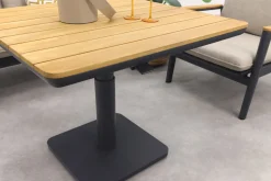 Solaro/Medina verstelbare (4-persoons) stoel-bank loungeset - Zand / Teak