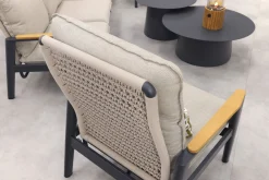 Solaro/Velora verstelbare (5-persoons) stoel-bank loungeset - Zand / Royal Grey