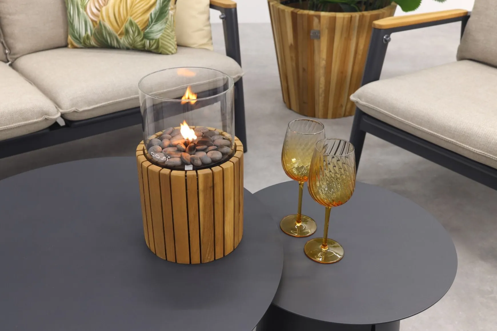 Solaro/Velora verstelbare (4-persoons) stoel-bank loungeset - Zand / Royal Grey