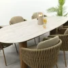 4SO Molina/Estate 6-persoons organische (mango-vorm) tuinset 240x105 cm. - Amber
