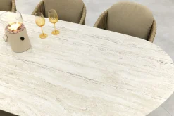 4SO Molina/Estate 6-persoons organische (mango-vorm) tuinset 240x105 cm. - Amber