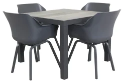 Sophie Element/Kings 4-persoons 100x100 cm. dining tuinset - Antraciet